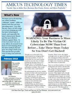 Amicus Technology Times_Feb 2018_Cover